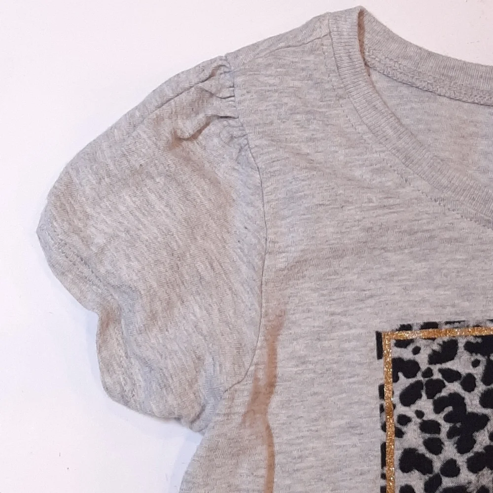 Childrens Place I'm The Princess Leopard Gold Glitter Tshirt Tee Top Size 5T